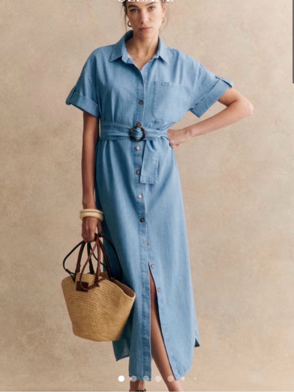Sézane chambray Dora Dress size 4